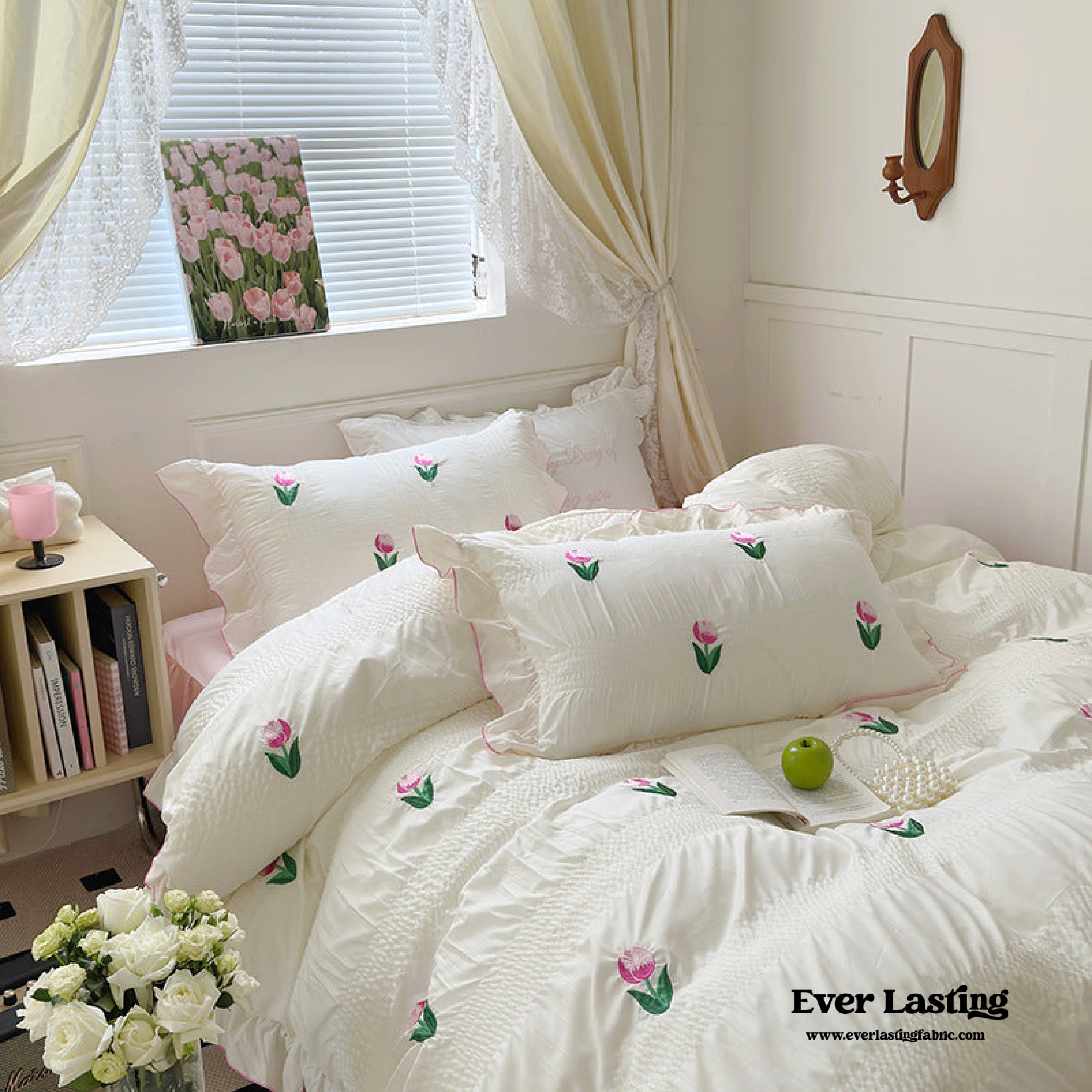 Dreamy Embroidered Ruffle Bedding Bundle