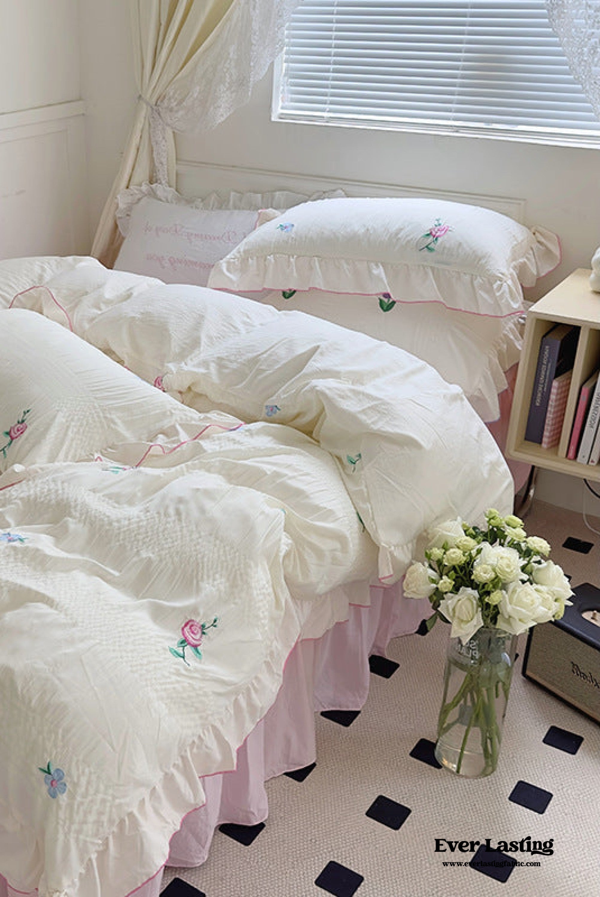 Dreamy Embroidered Ruffle Bedding Bundle