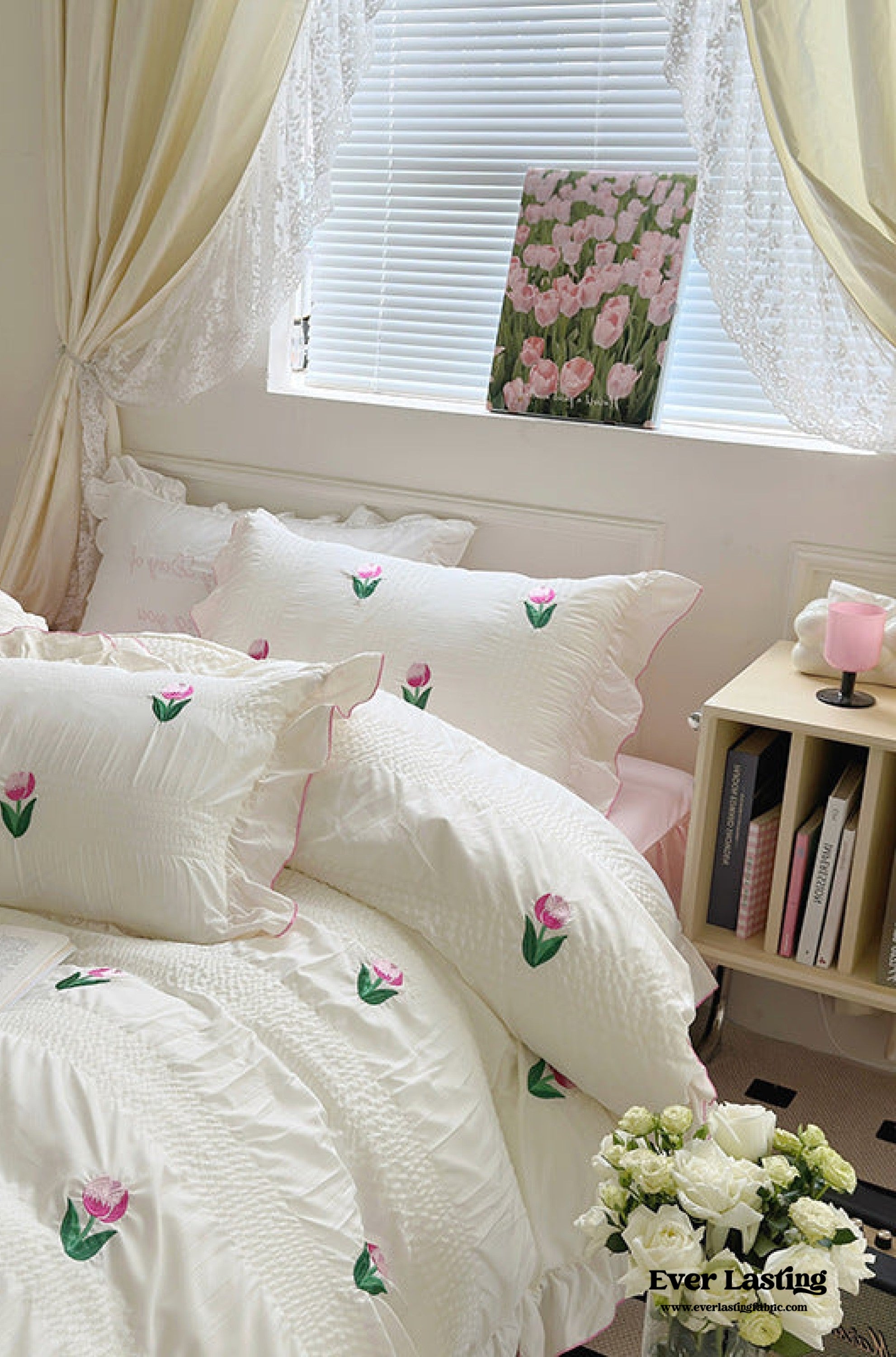 Dreamy Embroidered Ruffle Bedding Bundle