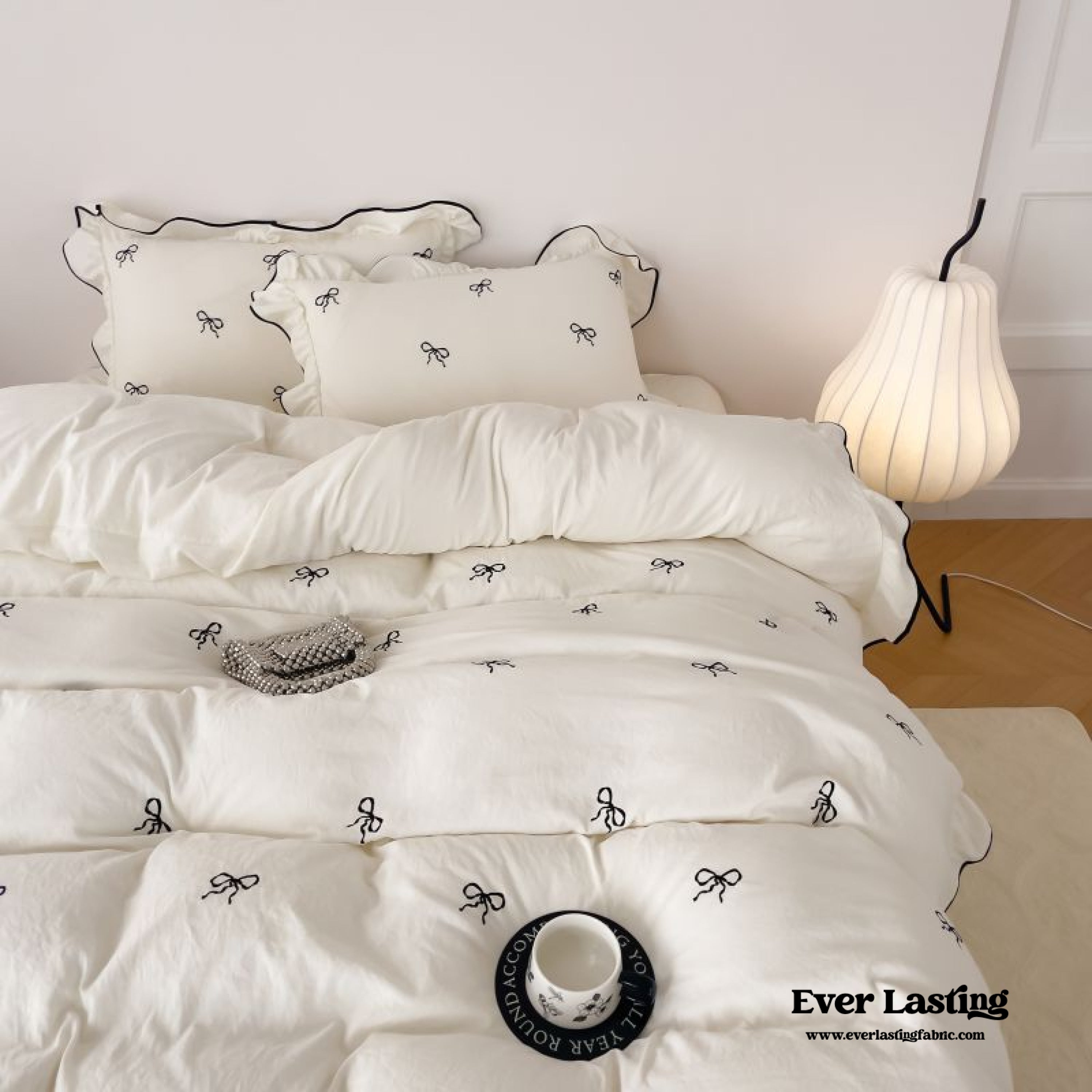 Dreamy Embroidered Ruffle Bedding Bundle