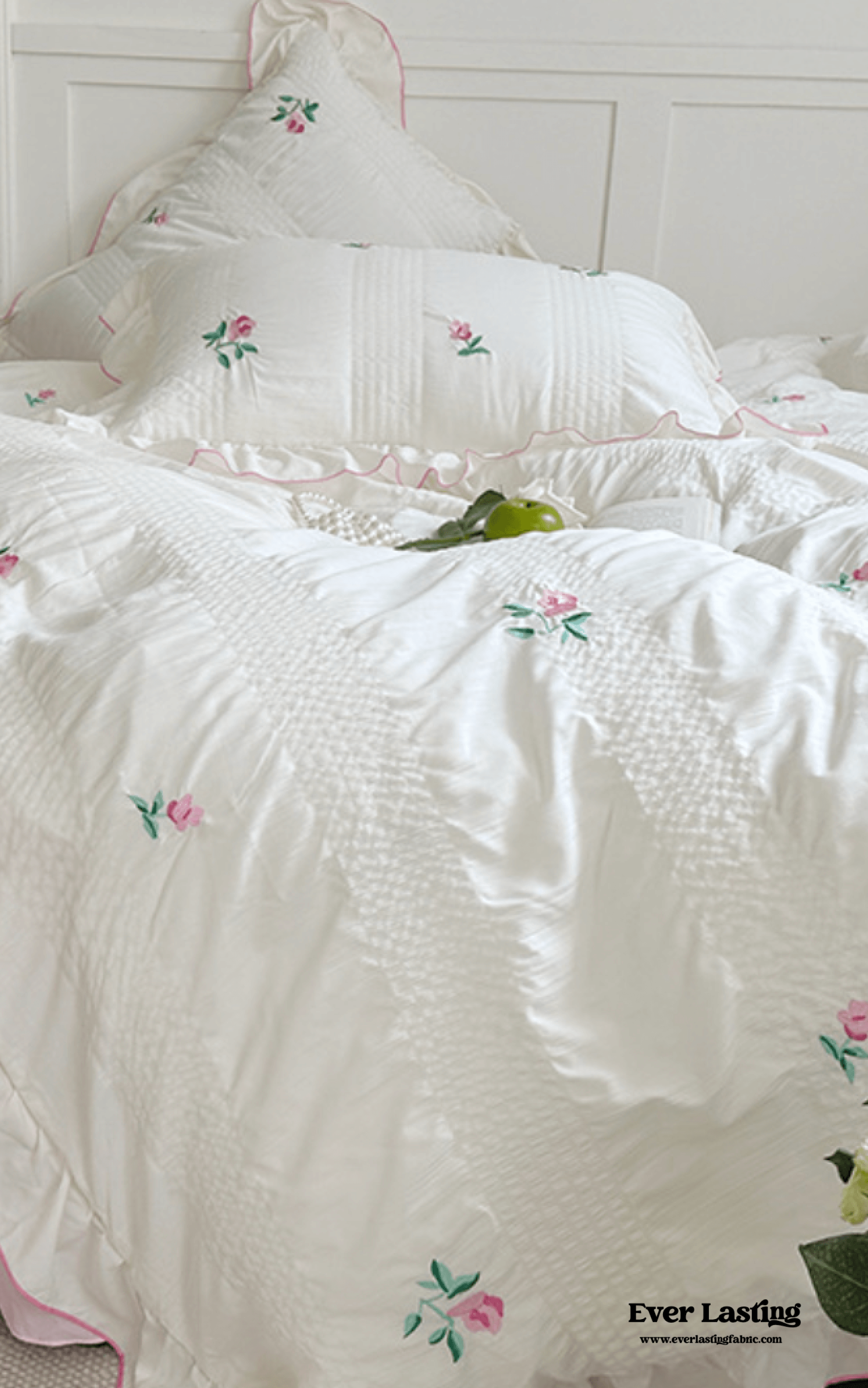 Dreamy Embroidered Ruffle Bedding Bundle