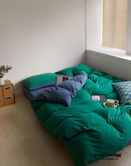 Duo Bedding Set - Green + Blue