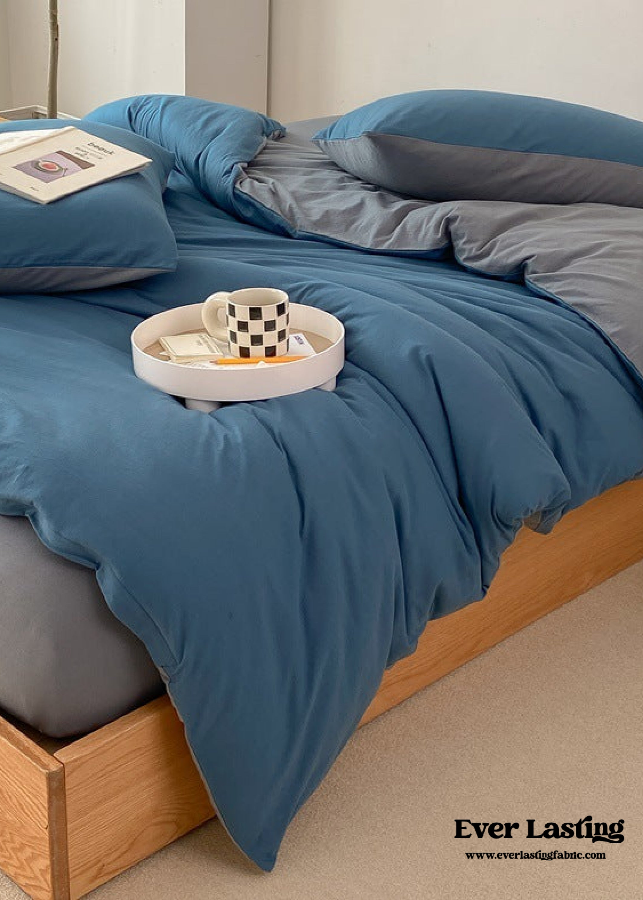 Duo Earth Tone Jersey Knit Bedding Set - Pink Beige