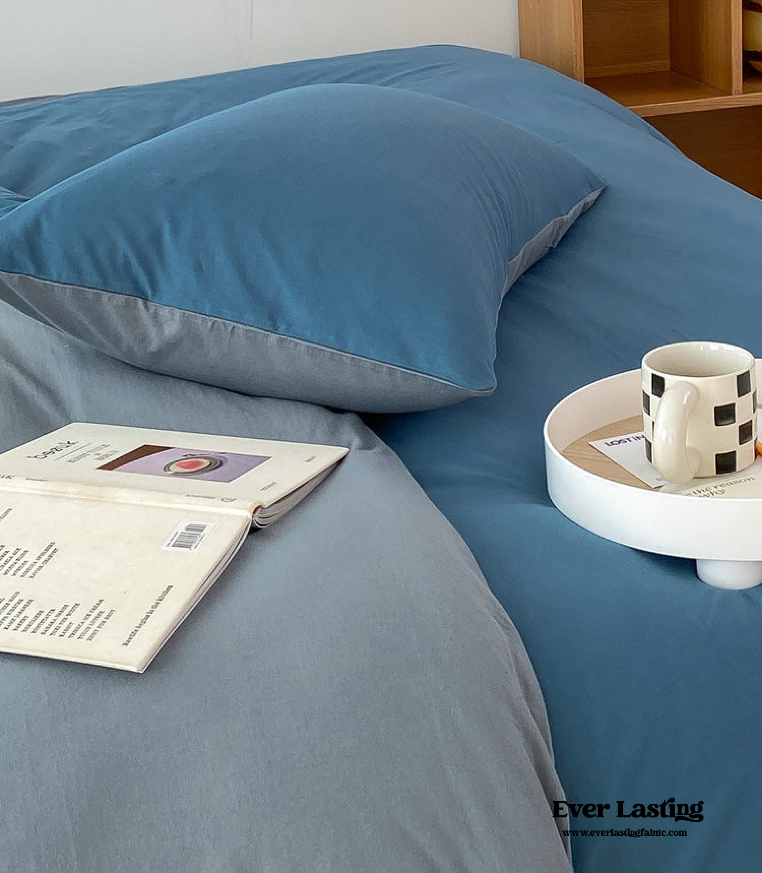 Duo Earth Tone Jersey Knit Bedding Set - Orange + Beige