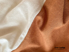 Duo Earth Tone Jersey Knit Bedding Set - Orange + Beige