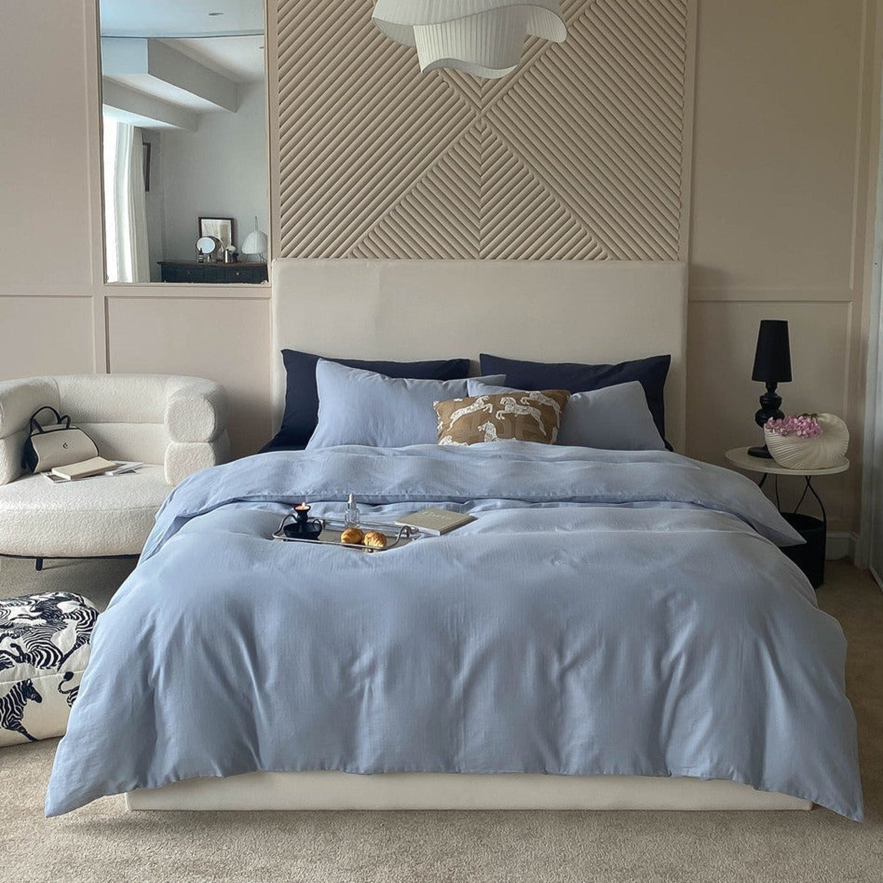 DUO Minimal Double Layer Washed Cotton Bedding Bundle