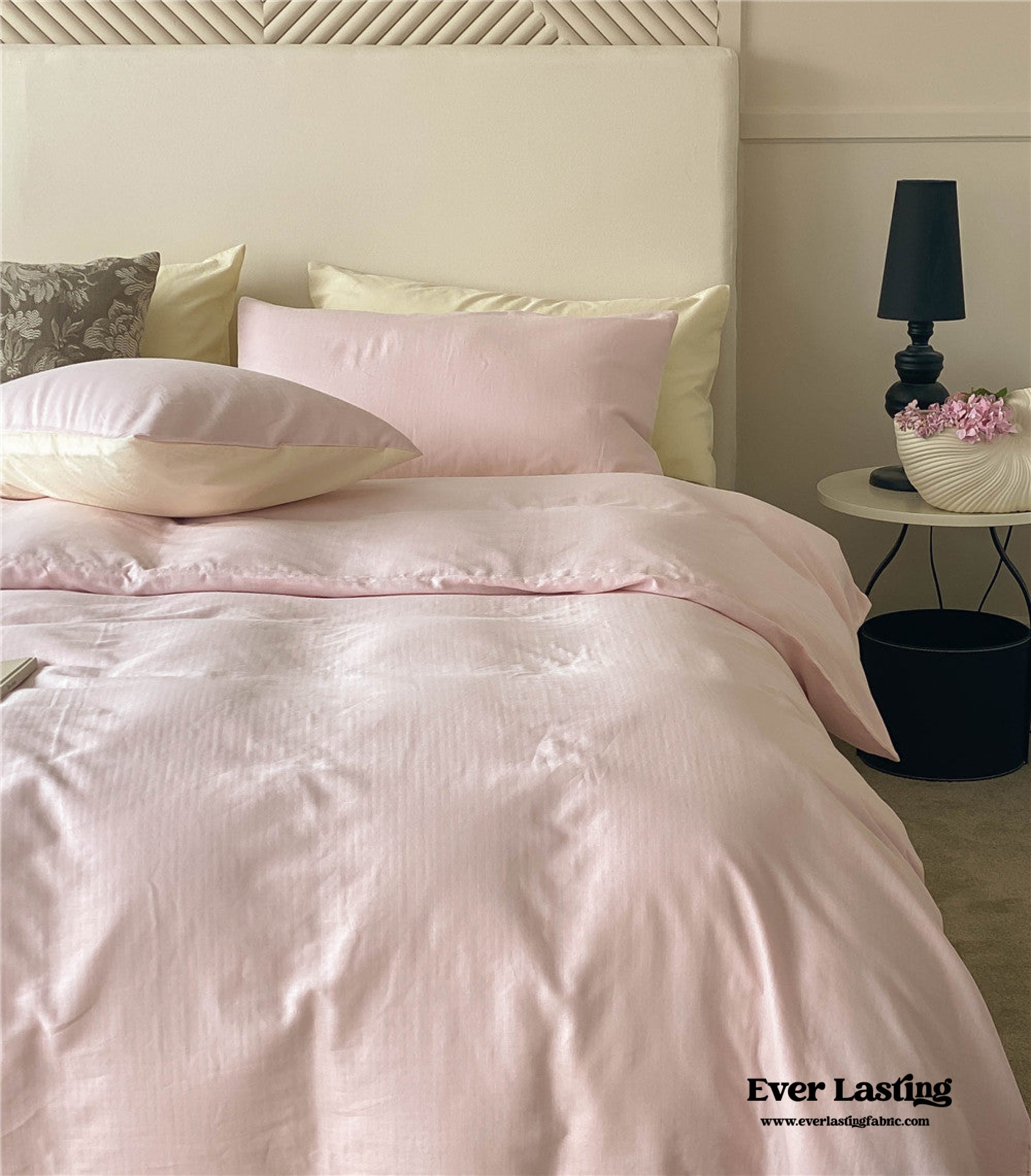 DUO Minimal Double Layer Washed Cotton Bedding Set - Blue