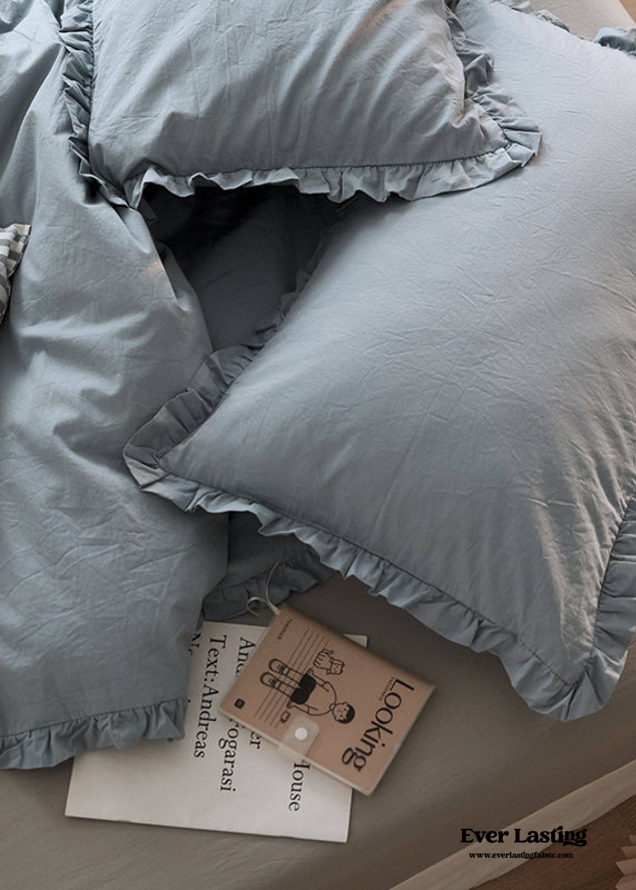Earth Tone Ruffle Bedding Set - Pink