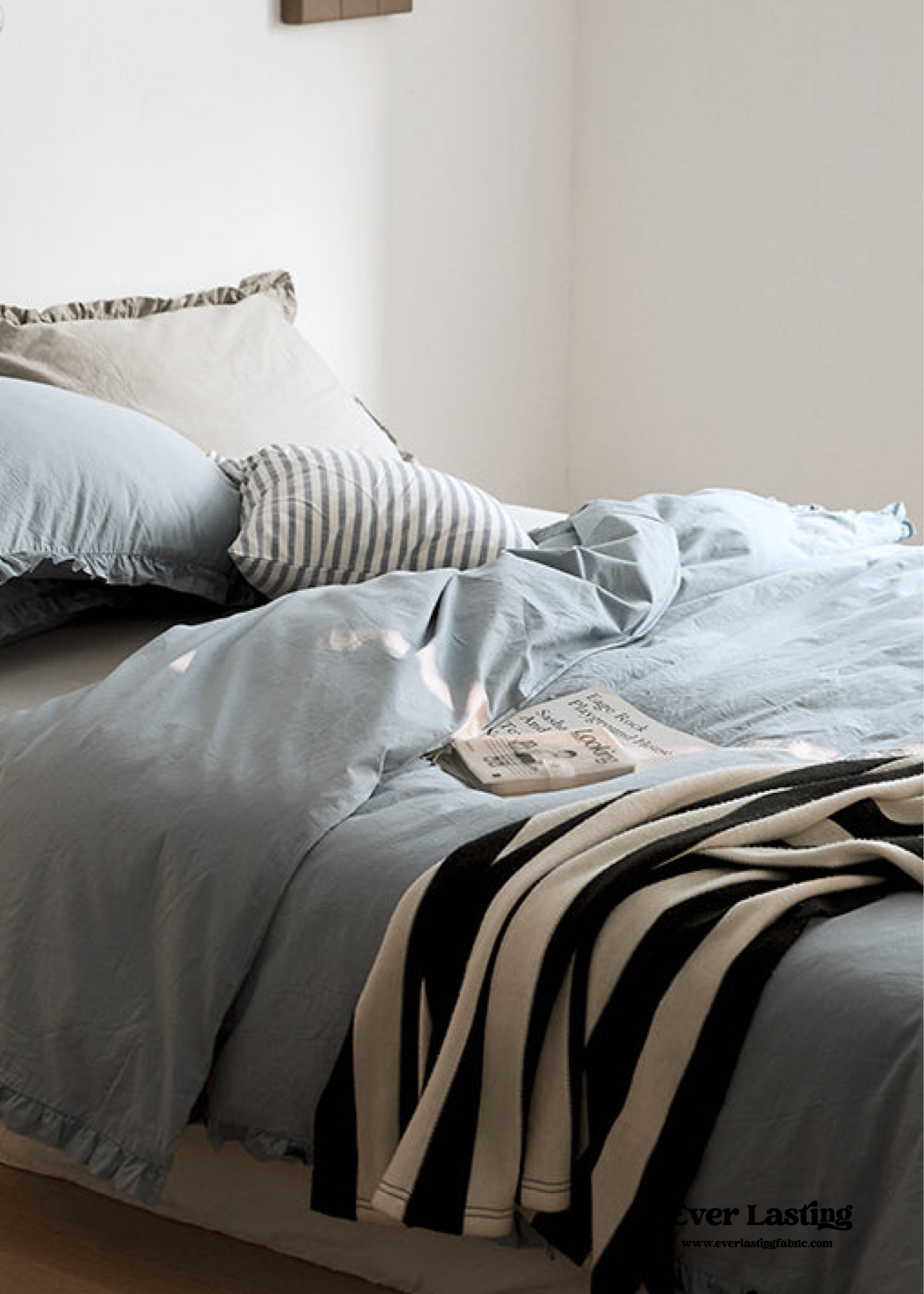 Earth Tone Ruffle Bedding Set - Pink