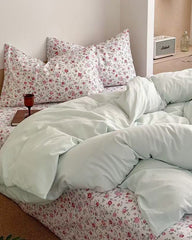 Chloe Pastel Candy Cotton Bedding Set - Mint