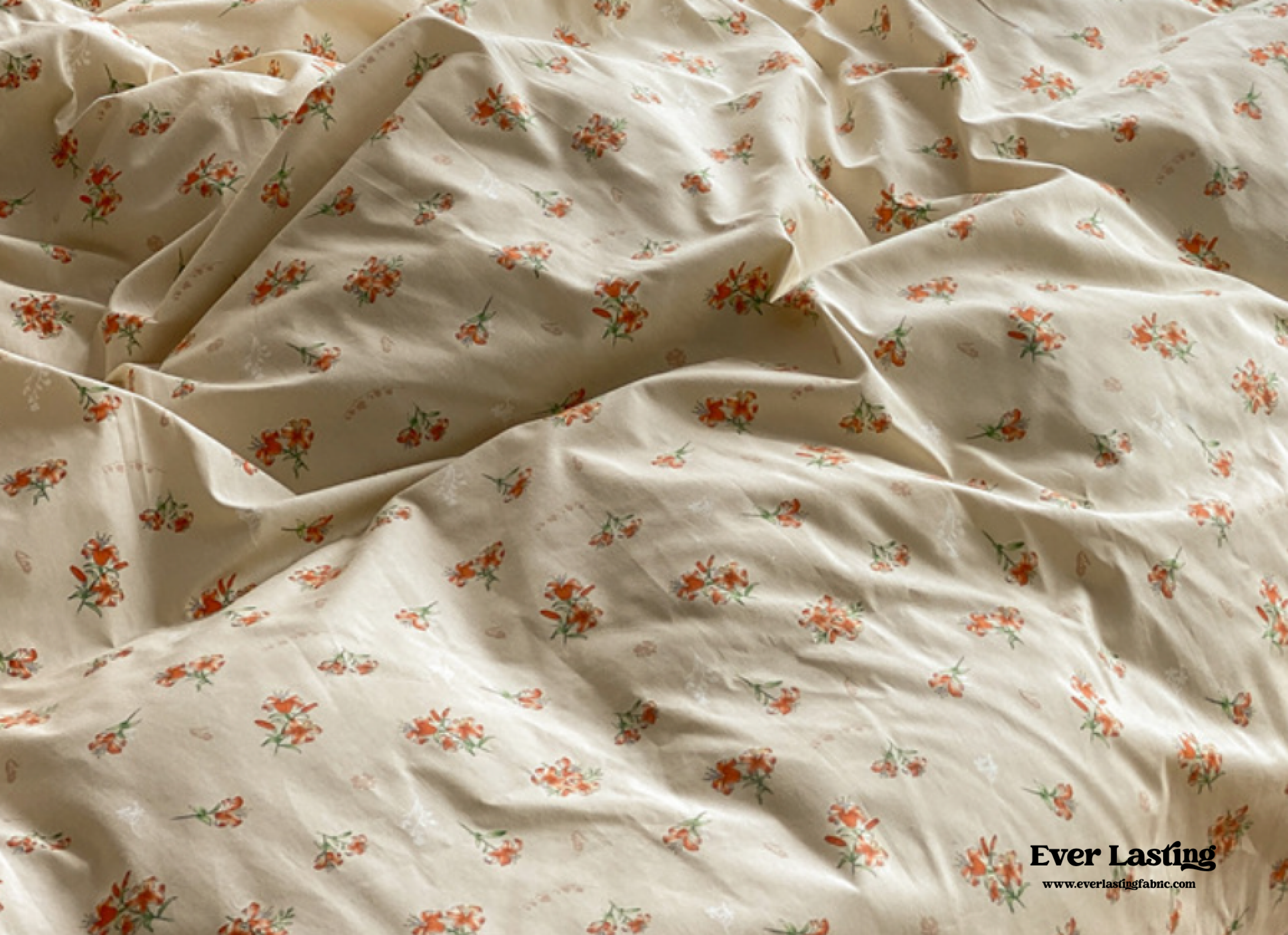 Floral Bedding Set - Beige