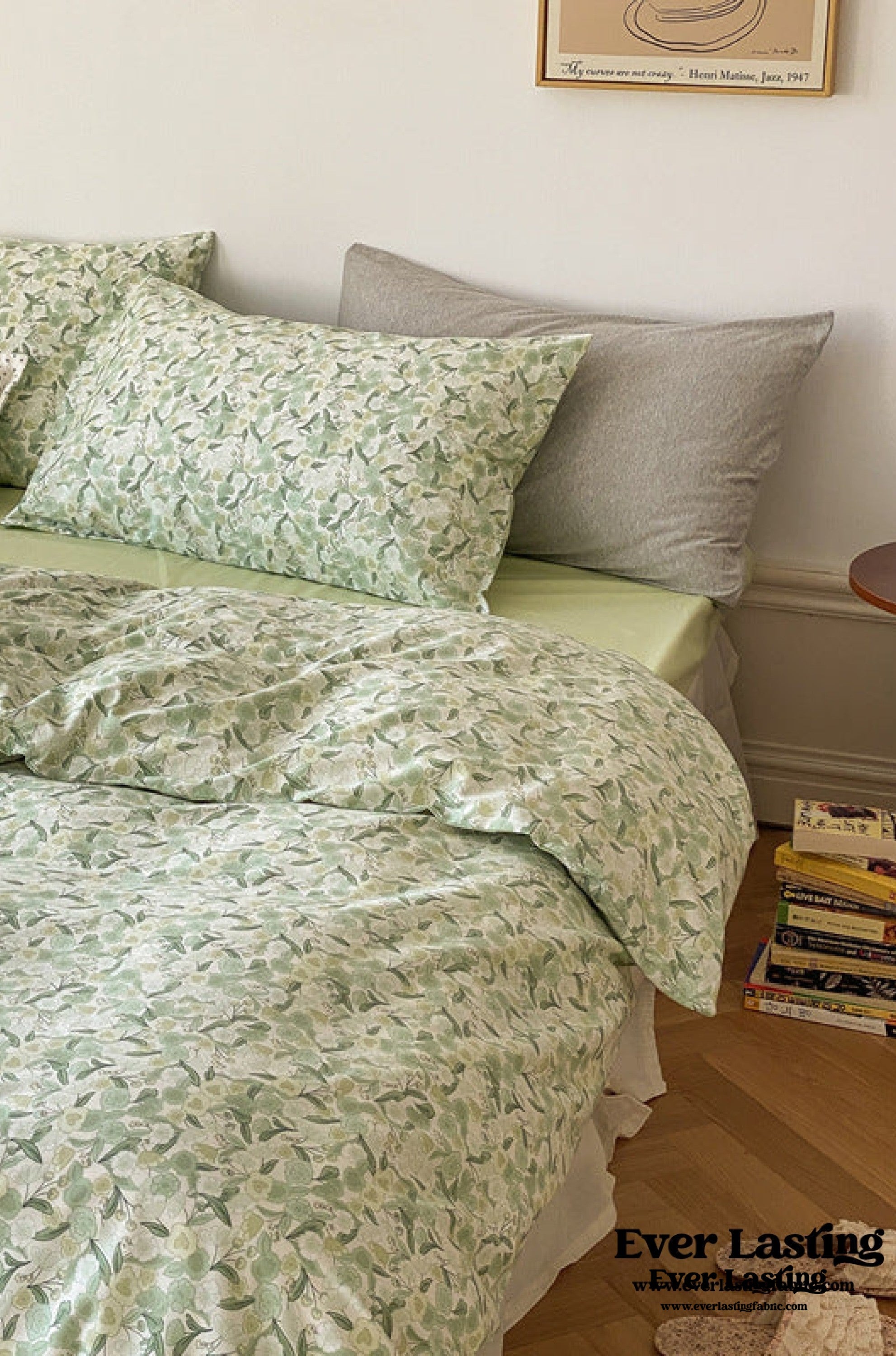 Floral Bedding Set - Green