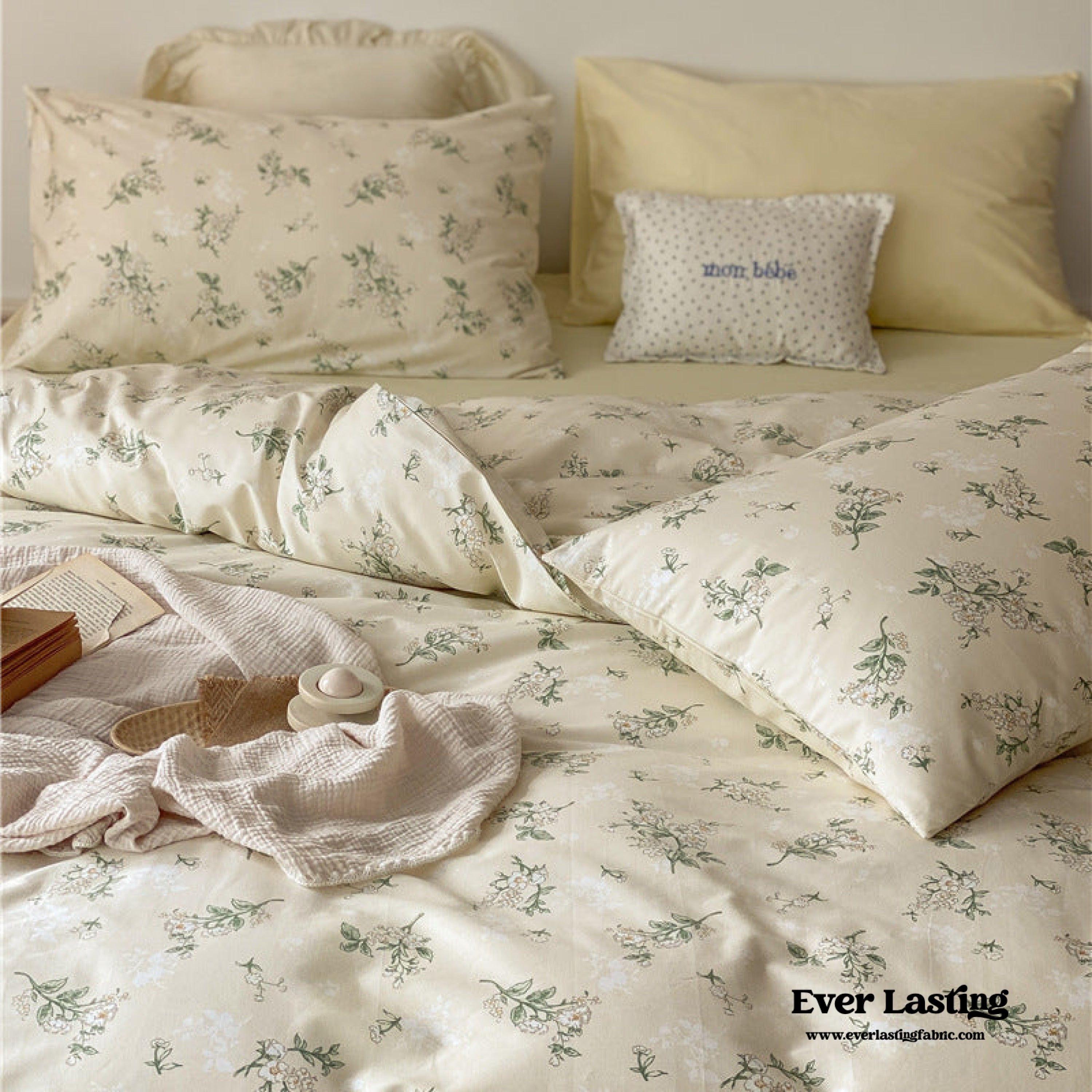 Floral Bedding Set - Yellow