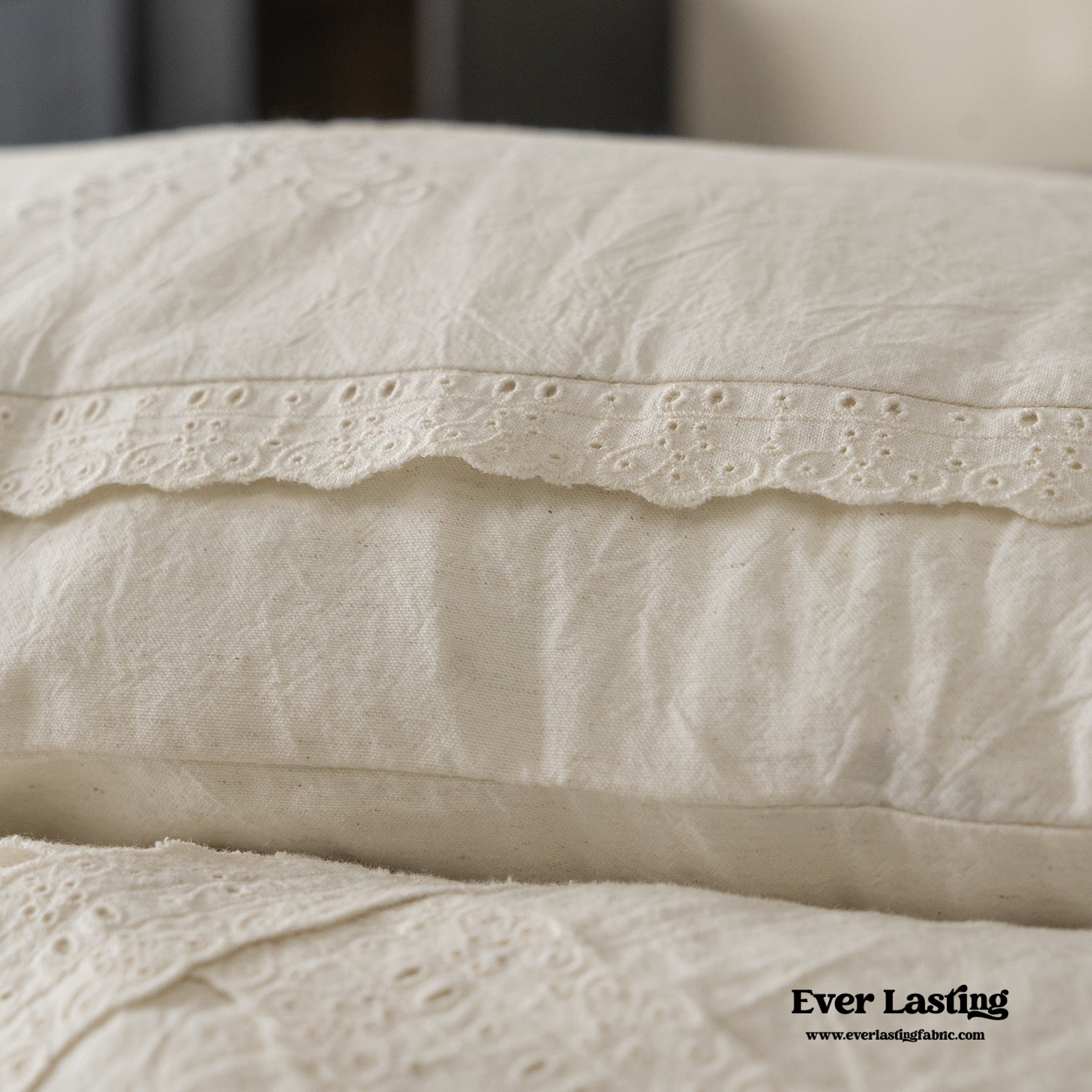Fontainebleau Linen Cotton Embroidered Floral Bedding Set