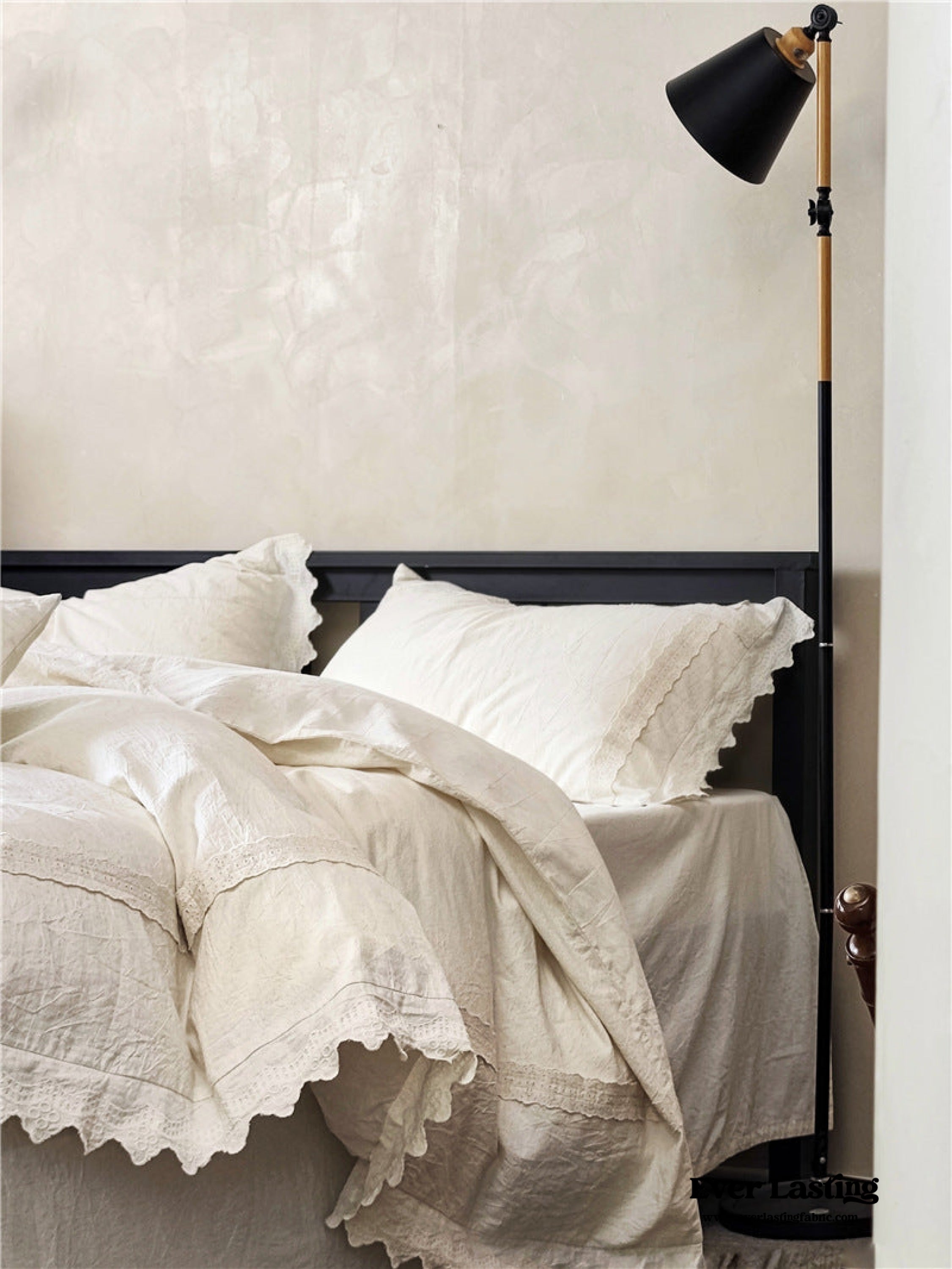 Fontainebleau Linen Cotton Embroidered Floral Bedding Set