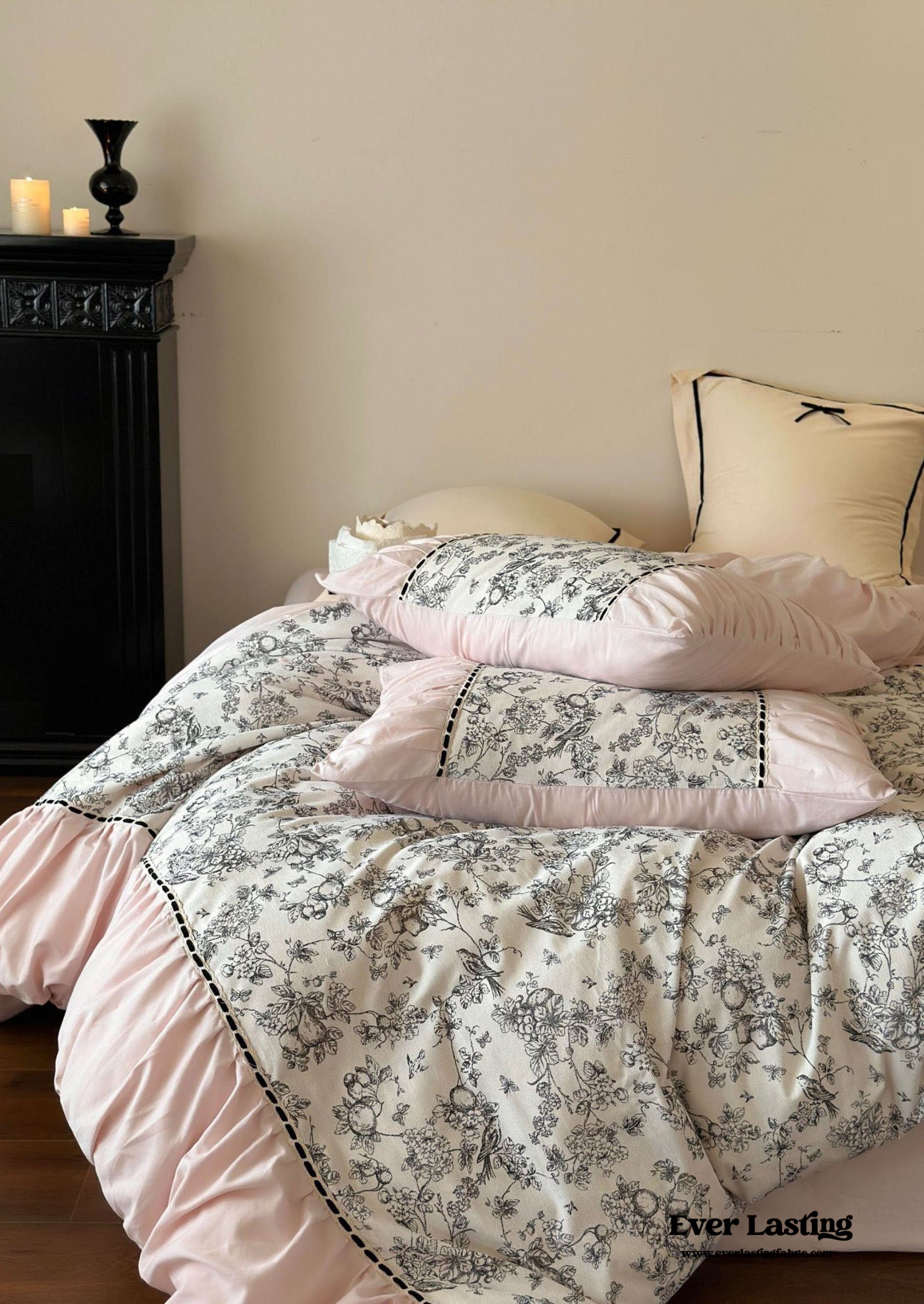 French Black Lace Bedding Bundle