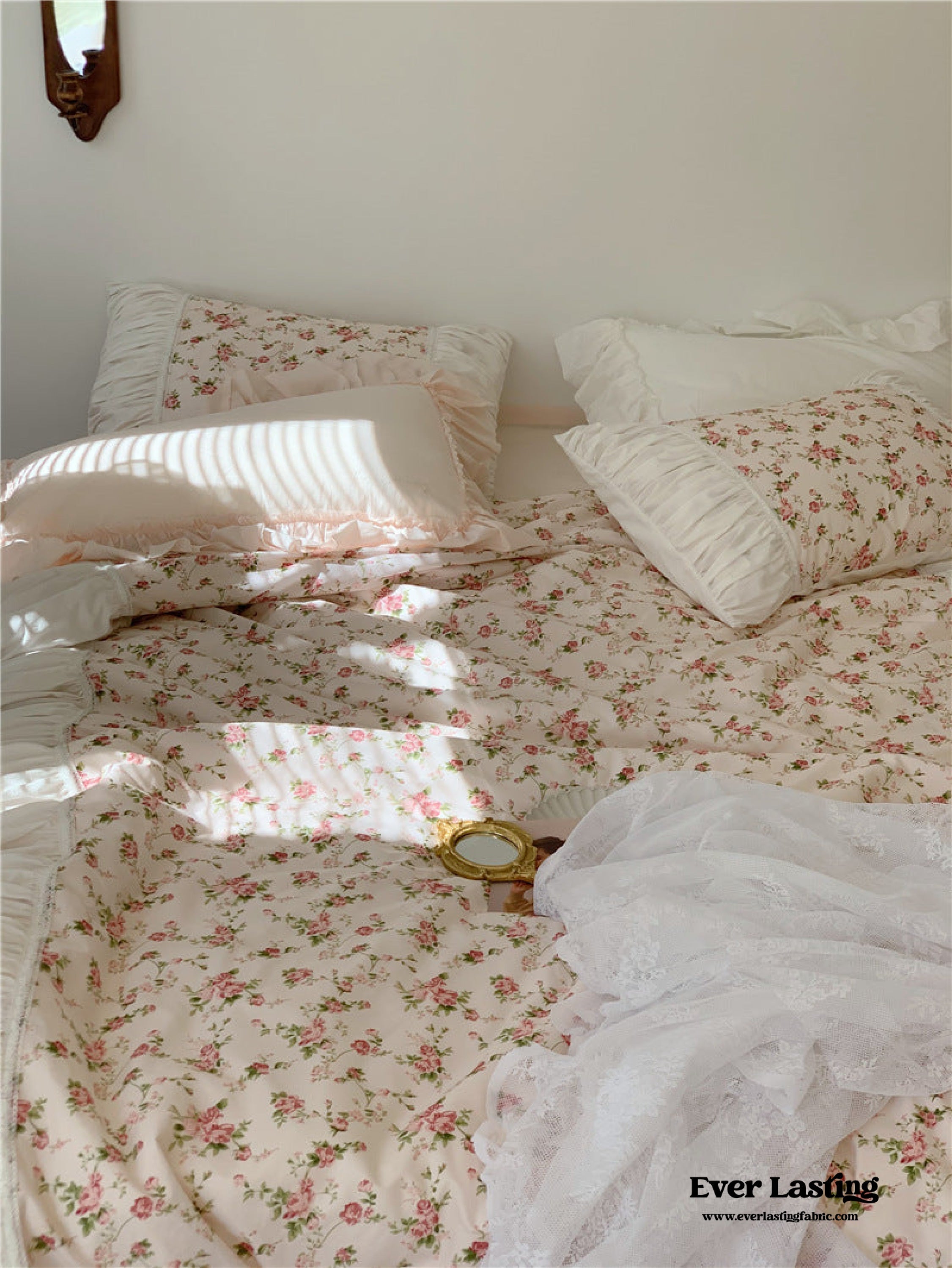 French Rose Ruffle Bedding Bundle