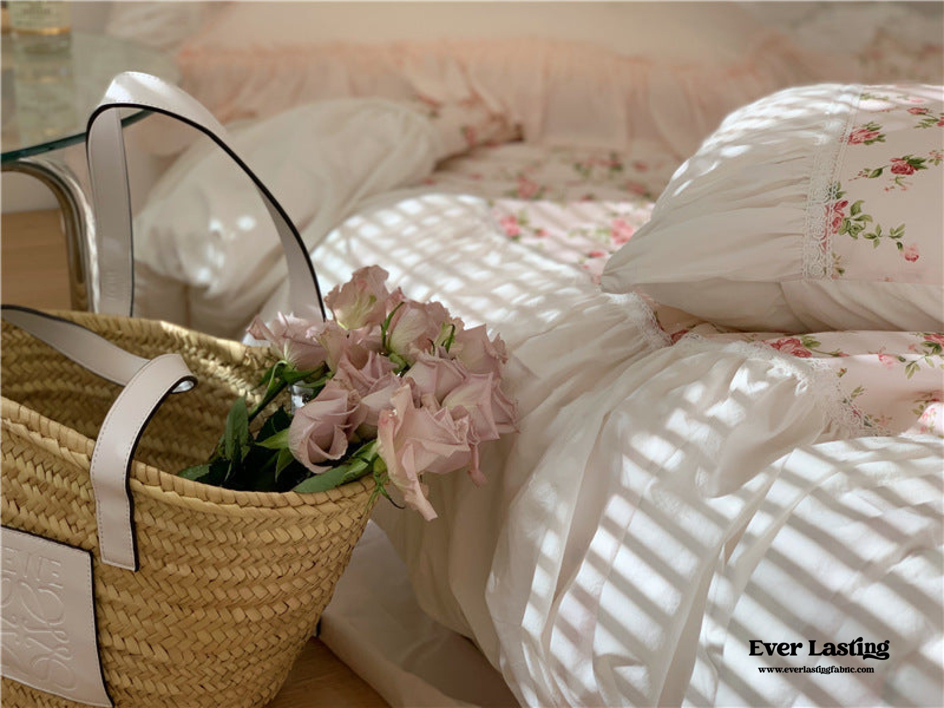 French Rose Ruffle Bedding Bundle