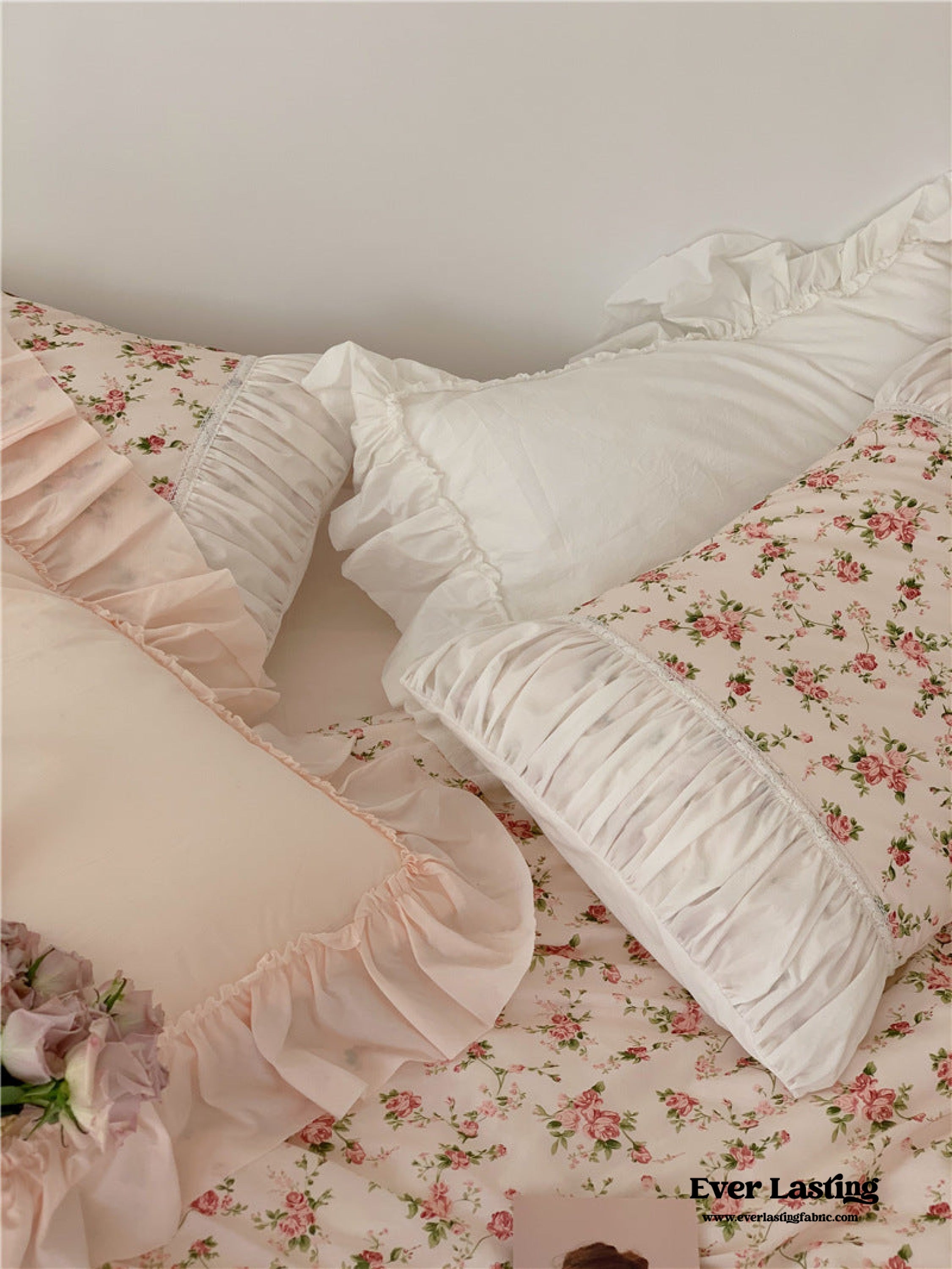 French Rose Ruffle Bedding Bundle