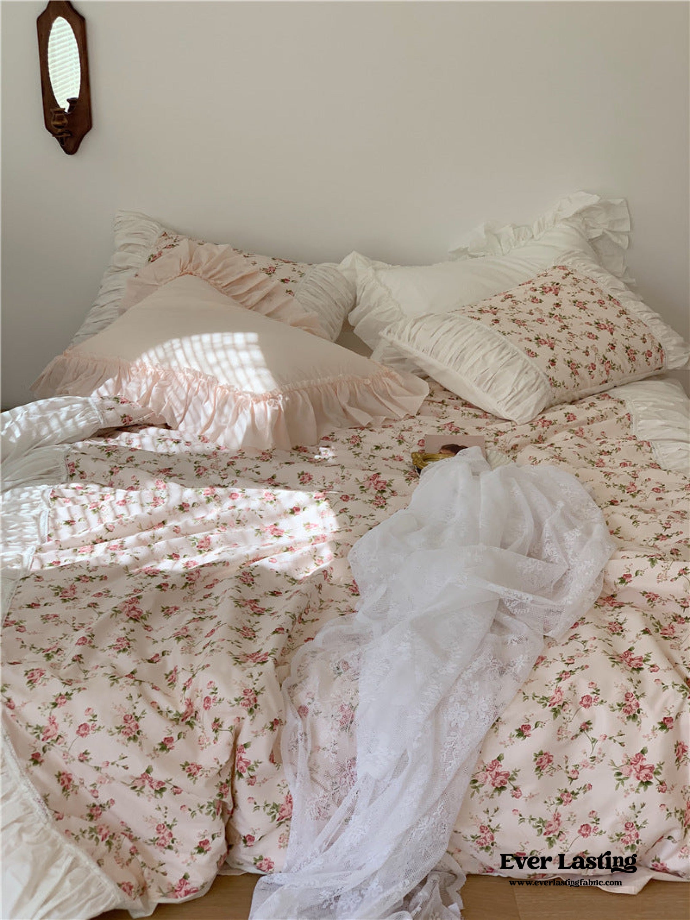 French Rose Ruffle Bedding Bundle