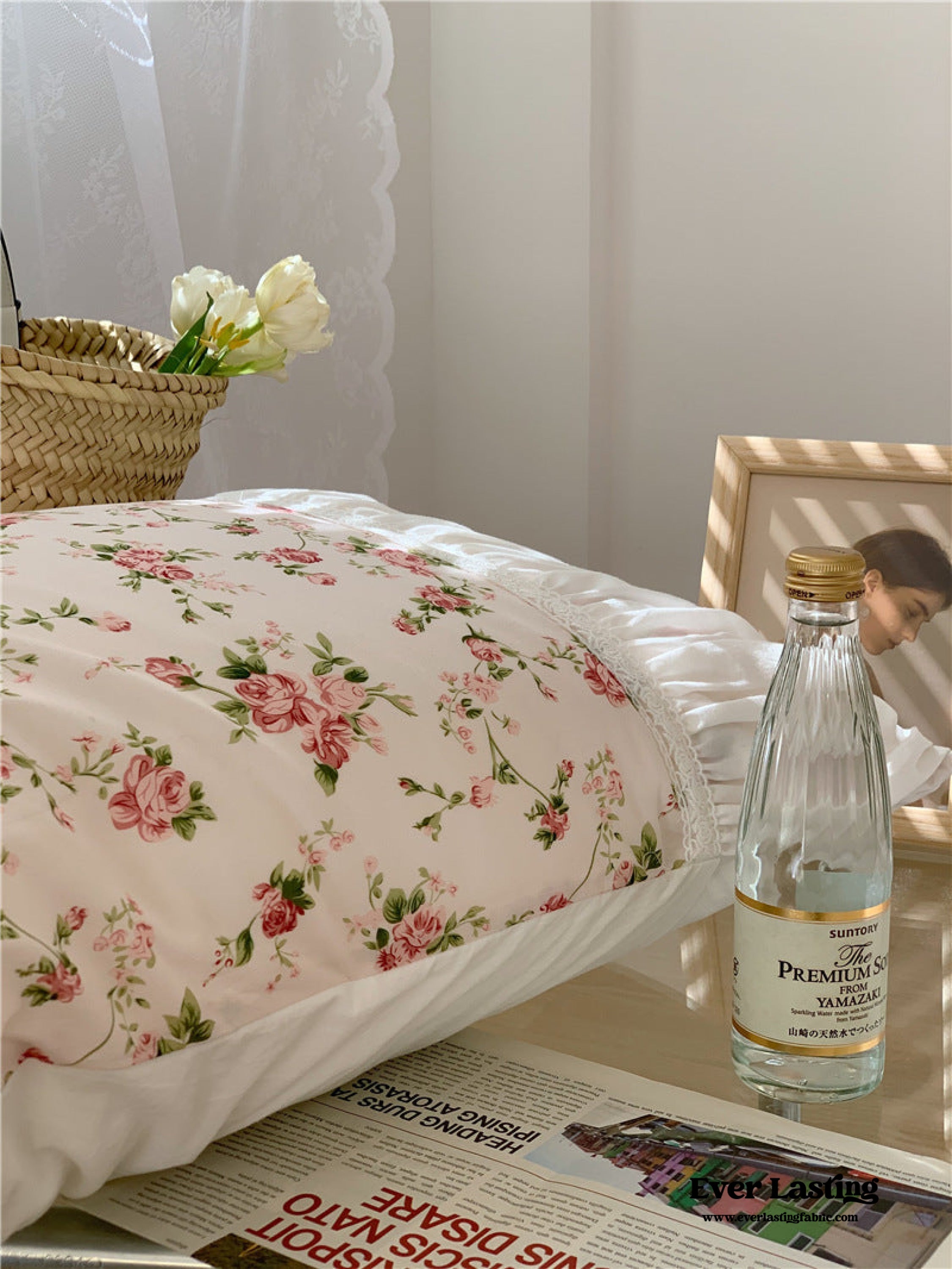 French Rose Ruffle Bedding Bundle