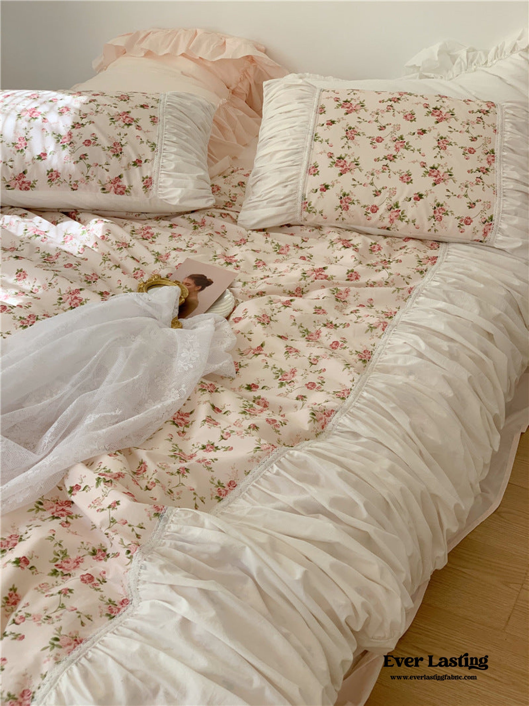 French Rose Ruffle Bedding Bundle