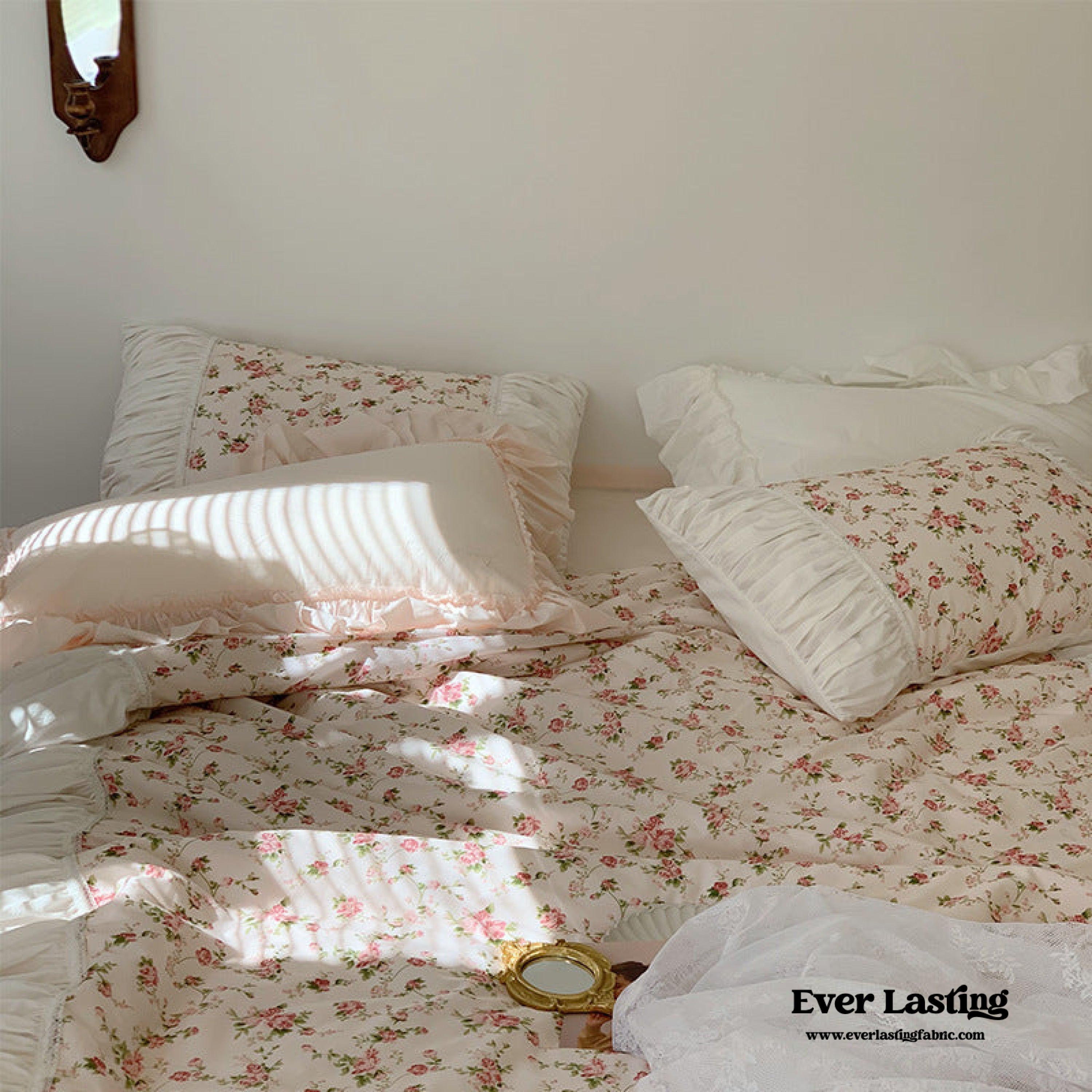 French Rose Ruffle Bedding Bundle