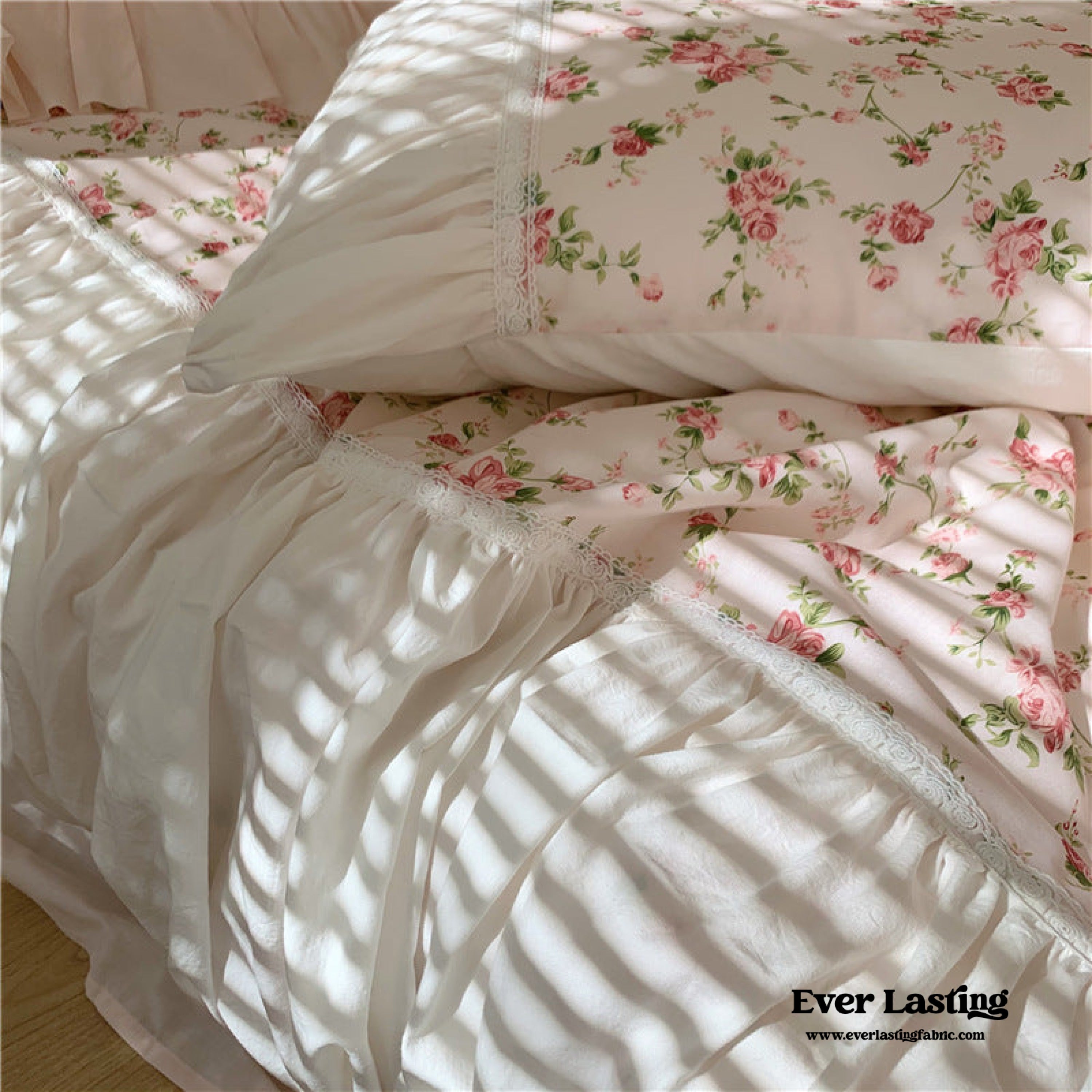 French Rose Ruffle Bedding Bundle