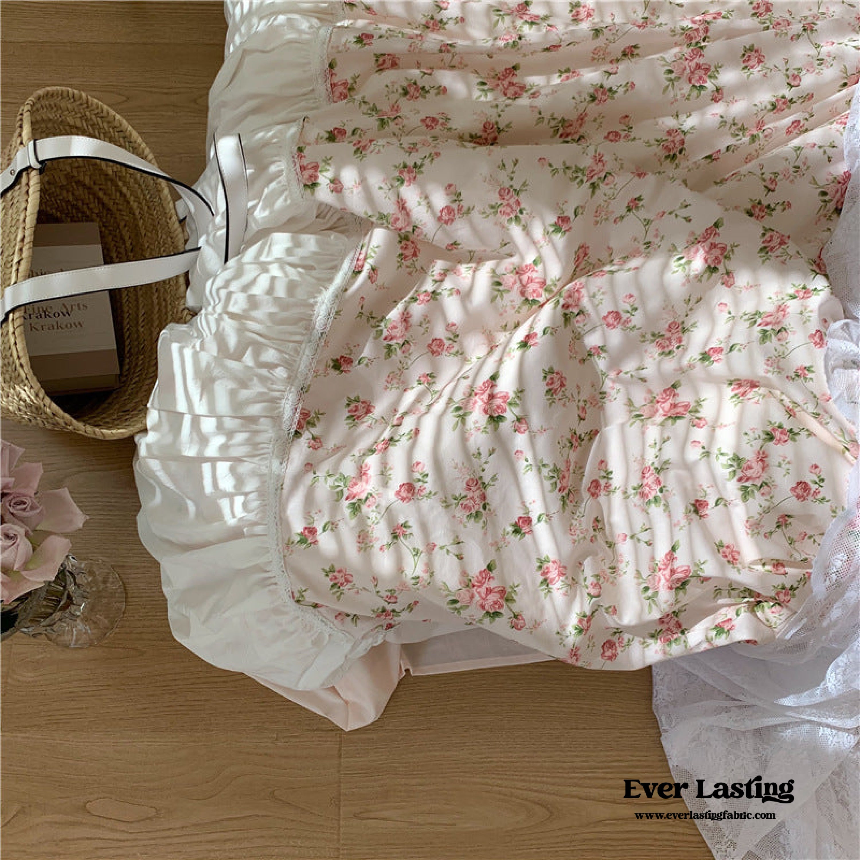 French Rose Ruffle Bedding Bundle