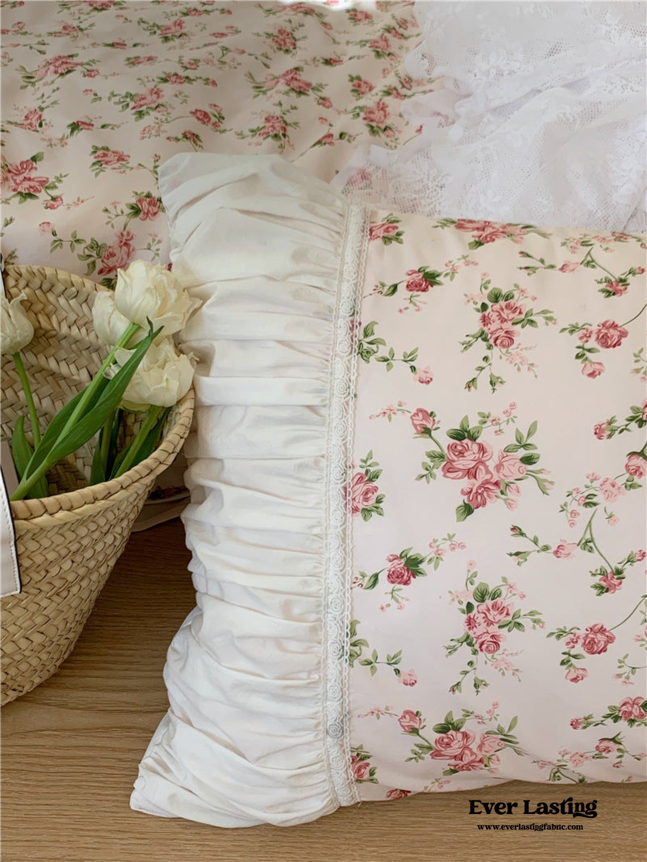 French Rose Ruffle Bedding Bundle
