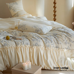 French Vintage Long-Staple Cotton Ruffle Bedding Bundle