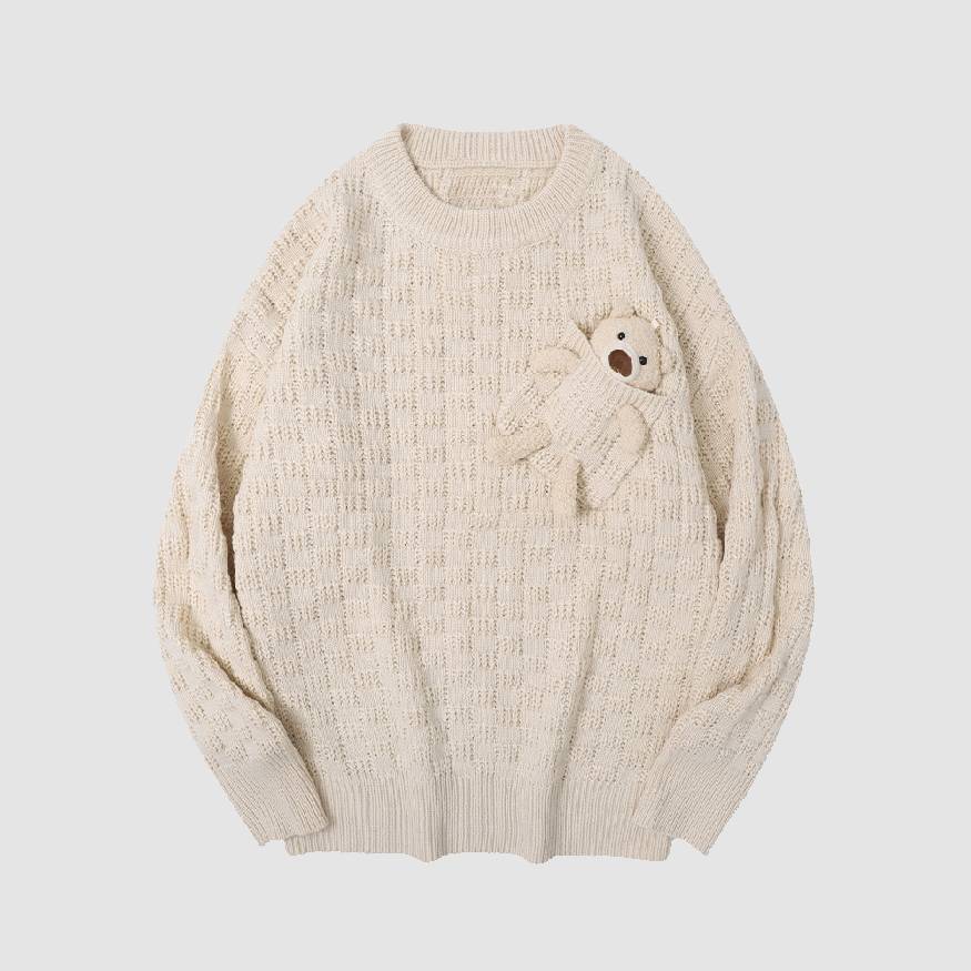 Pocket Bear Doll Knit Sweater