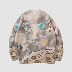 Astronaut & Space Pattern Sweater