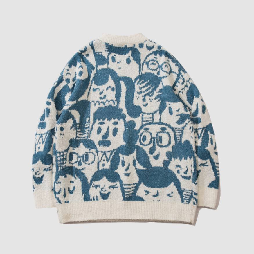 Character Cartoon Pattern Knit Sweater