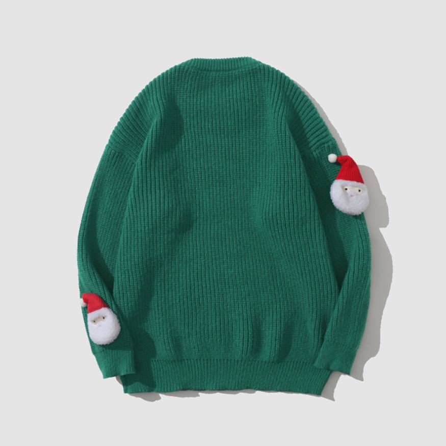 Cute Santa Doll Knit Sweater