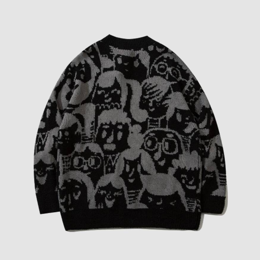 Character Cartoon Pattern Sweater