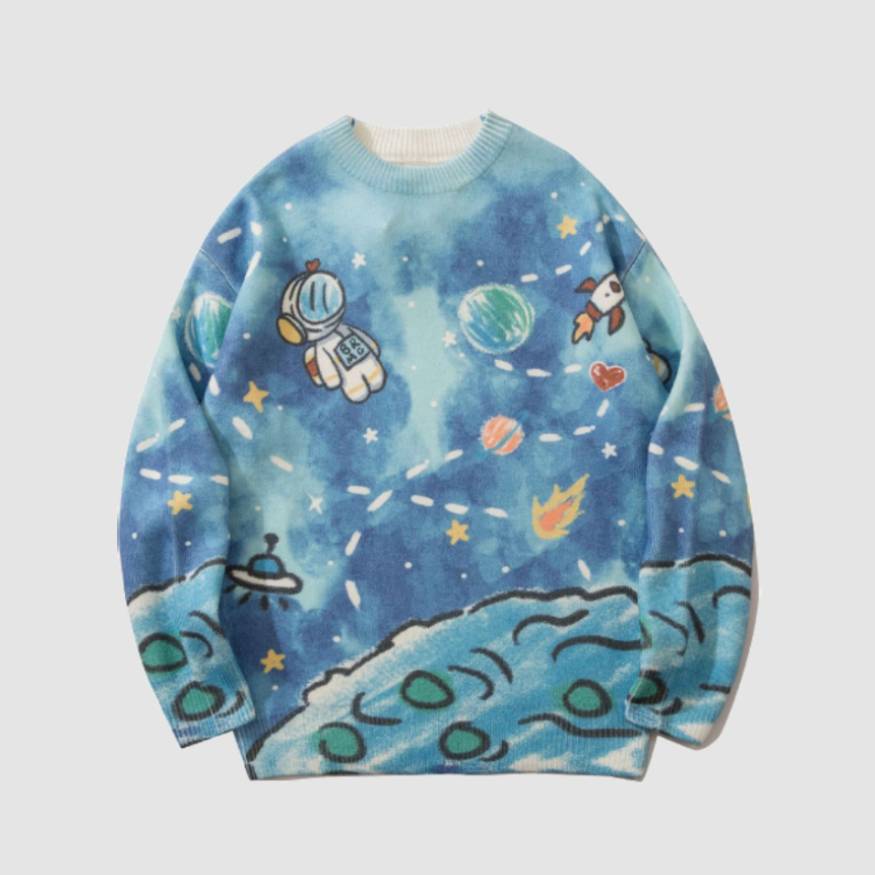 Astronaut & Space Pattern Sweater