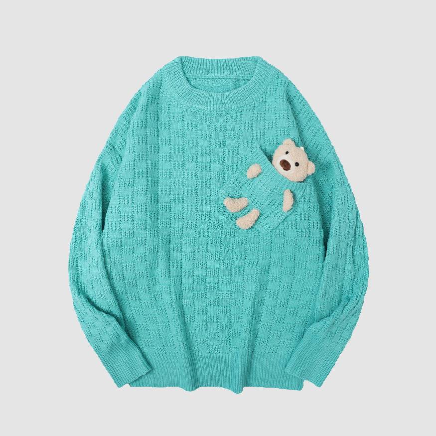 Pocket Bear Doll Knit Sweater