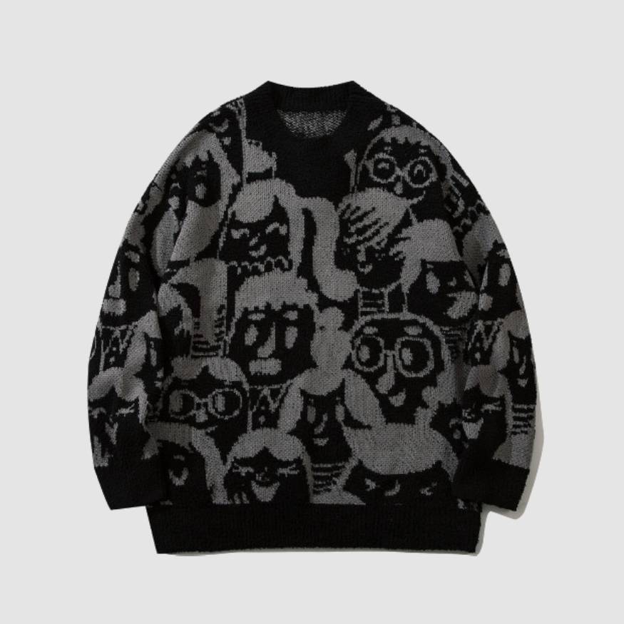 Character Cartoon Pattern Sweater