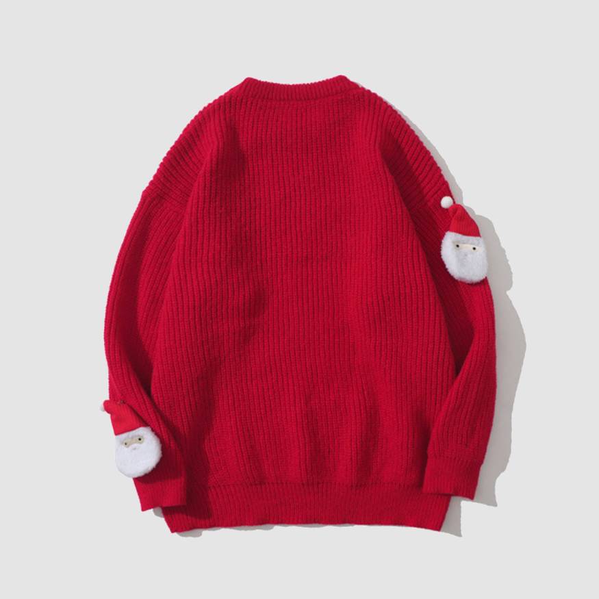 Süßer Pullover mit Weihnachtsmannpuppe