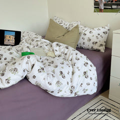 Garden Floral Vintage Bedding Set - Rose