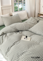 Gingham Bedding Set - Green