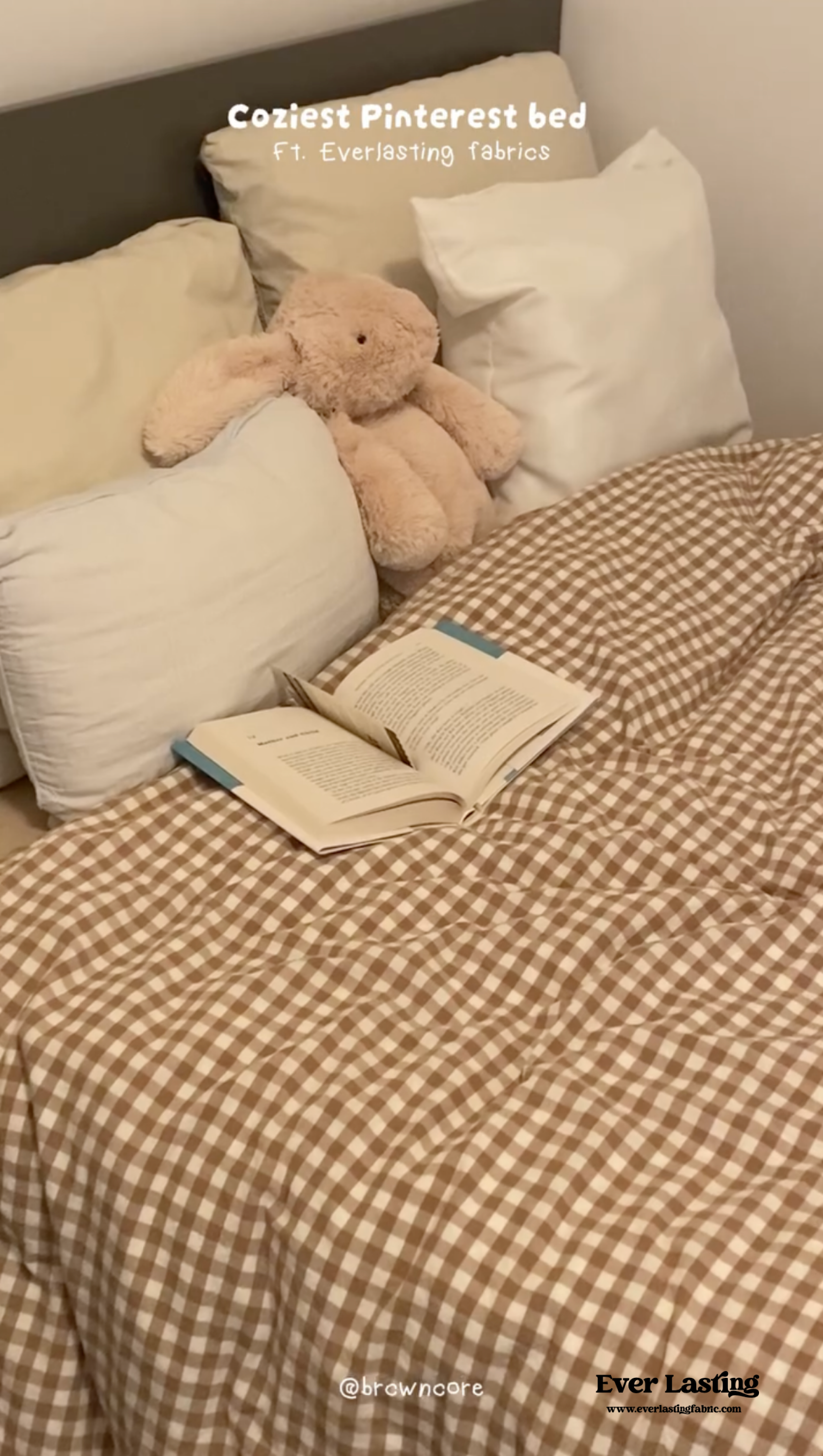 Gingham Bedding Set - Pink