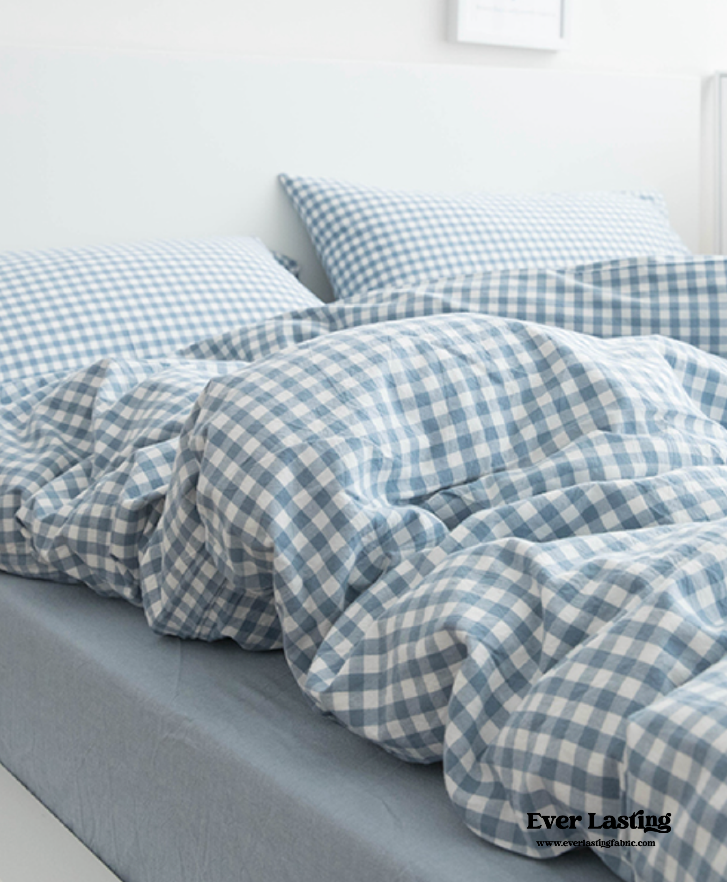 Gingham Bedding Set - Pink
