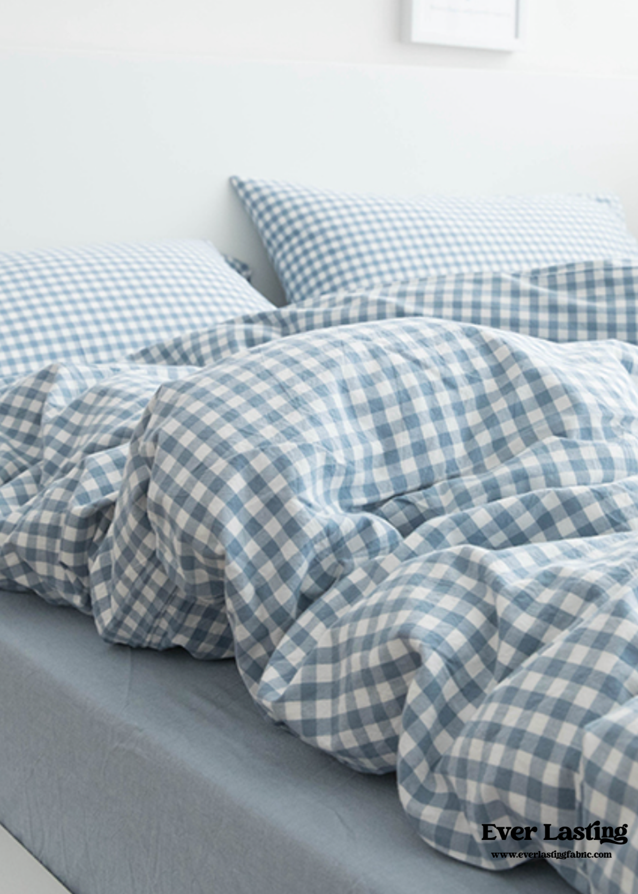 Gingham Bedding Set - Pink