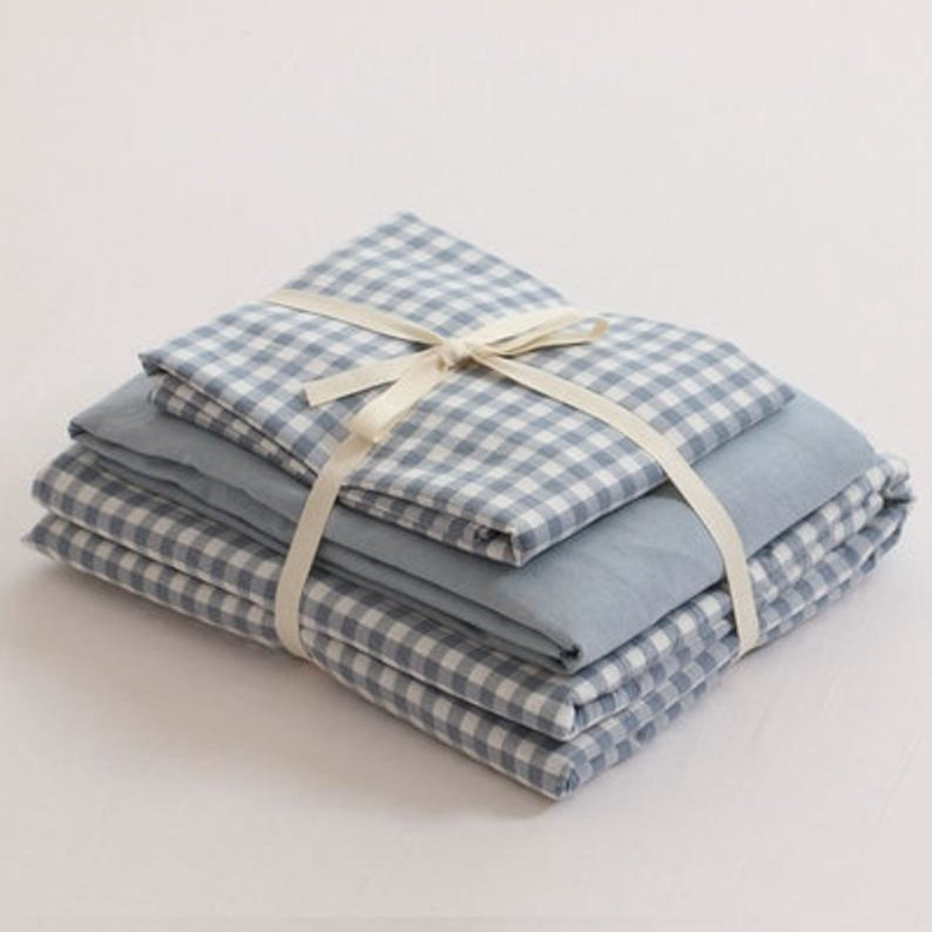 Gingham Bedding Set - Pink