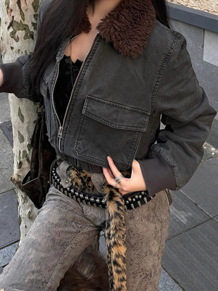 Patchwork Low-waist Flared Pants