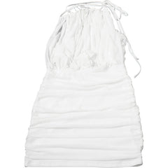 Net-Silk Neck-Wrap Dress