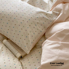 Iris Polka Dot Jacquard Bedding Set