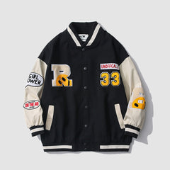 Chaqueta de béisbol con parche callejero